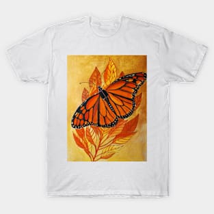 Monarch butterfly watercolour painting T-Shirt